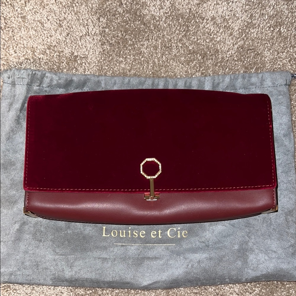 Louise et Cie Burgundy Clutch